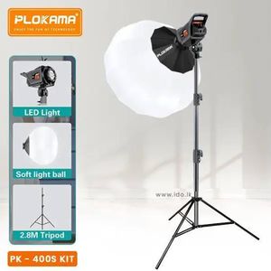 PLOKAMA PK-400s Video Light Kit for Photography Profession Photography Spotlights White