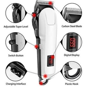 Geemy Portable Electric Rechargeable Hair Shaving Machine-White