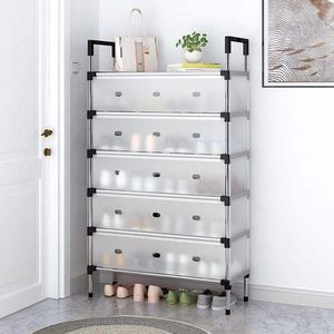 Stylish & Space-Saving 5-Tier Dustproof Shoe Storage Cabinet 