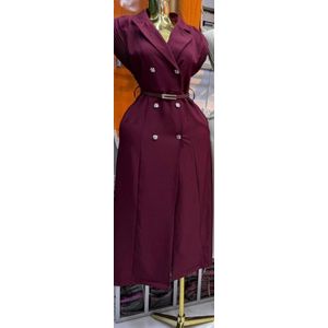 Generic Xim Stylish Ladies Office Dress -Marron 