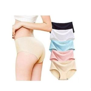 Seamless Ladies Panties Ice Silk, 6 Pieces, Multicolor