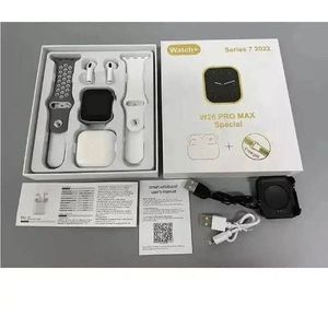 W26 Pro Max Smart Watch Plus Free Bluetooth AirPods 2in1- ColrmayVary