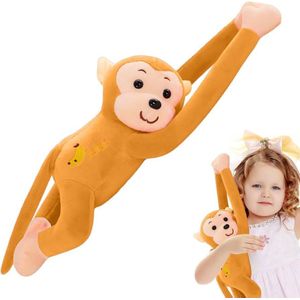 Long Arm Monkey Plush Toy,Long Arm Monkey Plush Toy - Vista Print 17.72 Inch Window Monkey Pendant,Cute Long Arm Monkey Doll, Monkey Hang Doll Decoration for Kids and Adults, Comfortable Plush - multicolor 