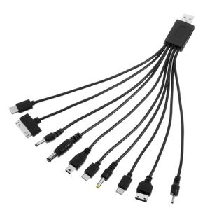 10 in 1 USB Cables, Universal USB to Multi Plug Cell Phone Charger