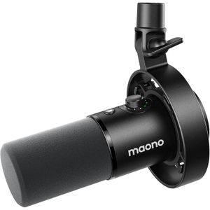MAONO Dynamic Microphone-XLR USB Podcast Recording Mic: for Studio Vocal Recording, Content Creation, Home Studio, Voiceover, with 192kHz/24bit, Noise Reduction, Mic Gain, Monitoring, Mute (PD300X) Audio, Mute Button, Link Software. For Streaming,