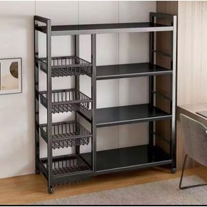 Metallic Kitchen Rack Heavy-Duty-black 