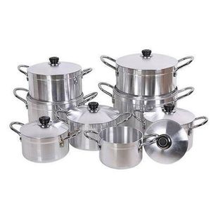 7pc Aluminium Saucepan Set,Silver.