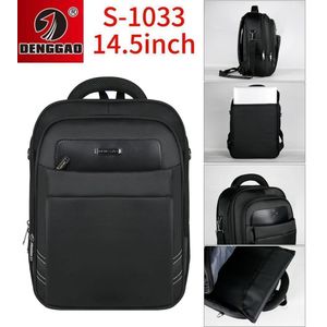 Men's Backpack Female Oxford Cloth Laptop Bag-Black