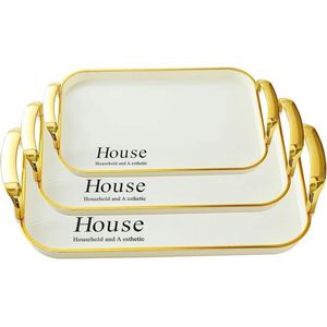 3 Pieces Set Of Accryllic Serving Trays For serving Tea, Fruits, Drinks at Hotel Dinner.