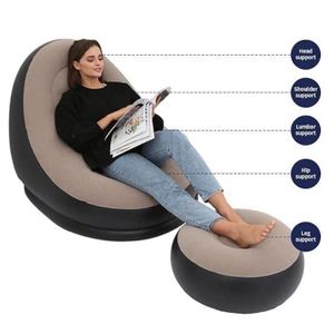 2 in 1 Inflatable air sofa: self setup with a pump