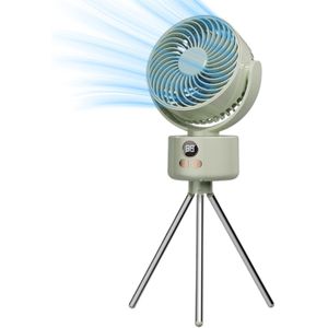 Camping Fan Rechargeable Standing Fan With Tripod Legs Energy-efficient Quiet Cooling Wind Blower Foldable For Travel RV Beach Bedroom