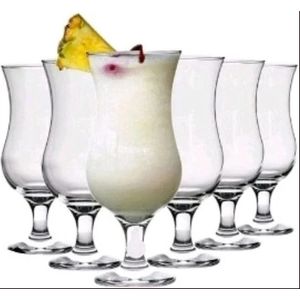Cocktail Glasses 400ml Long Drink Tumbler Drinking Glasses Pack Of 6 Cocktail Glasses-Transparent