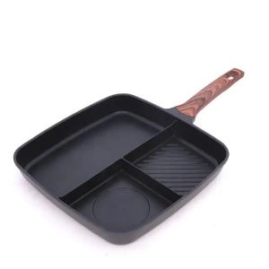 Non-Stick Partitioned Frying Pan-Black