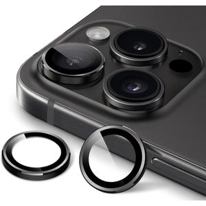 Universal iPhone 15 15 Pro 15 Pro Max Point Drill Camera Lens Protector Circle Camera glasss Protector Black