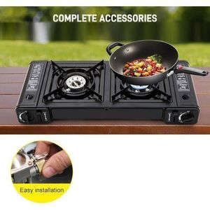Portable Dual Burner Butane Gas Stove 
