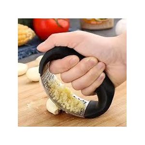 Stainless Steel Garlic Press - Silver