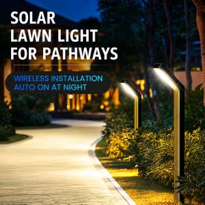 No Solar LED Pathway Lights Outdoor Waterproof – Modern Garden Lights for Yard Walkway Lawn