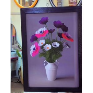 Original Flower Connection Sketch Minimalist Framed Wall Art