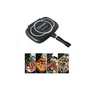 Dessini 32cm Non Stick Casting Double Grill Pan - Black