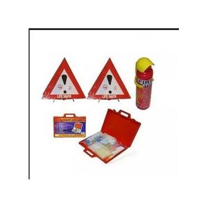 Car Safety Kit - 2 Lifesavers, Fire Extinguisher, First Aid