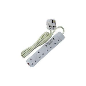 Power King 4 Ways Original Extension Cable- 3 Meter - White