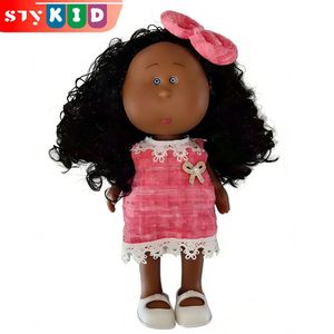 STY 22cm Doll Poseable & Safe Vinyl Doll with Pink Dress Potato Doll