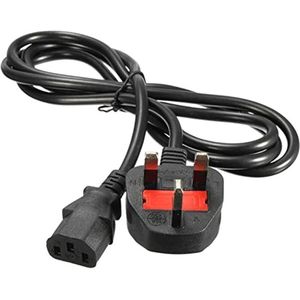 UK 3-Pin Power Cable – Computer/Monitor/Printer Power Cord (Heavy Duty)