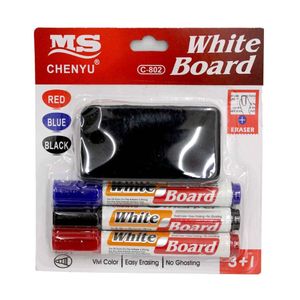 Whiteboard Marker Pens Set with Built-in Eraser – Smooth Writing & Easy Clean