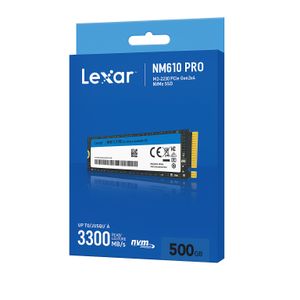 Lexar 512GB NM620 M.2 2280 PCIe Gen3x4 NVMe Solid-State Drive read up to 3300MB/s, write up to 2400MB/s