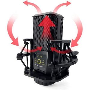 Autne HTLCA LGT 240 Professional Diaphragm Condenser Microphone Audio Recording Mic for Computer Sound Card Recording Video Camera Camcorder Live Broadcast Dance Anchor Dubbing Studio Recording