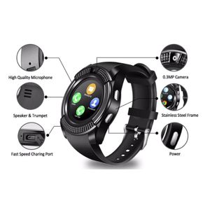 Smartberry S006 Round Smart Watch Display Sim card Slot 2.0MP Camera  - Black