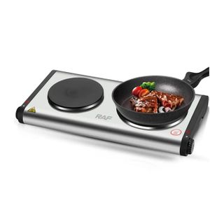 RAF Double Cooking Heater Electric Stove Cooking Hot Plate Electric Cook 2500w- Silver