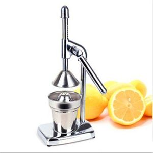 Stainless Steel Manual Lever Fruit Press Orange Citrus Juicer -Silver.