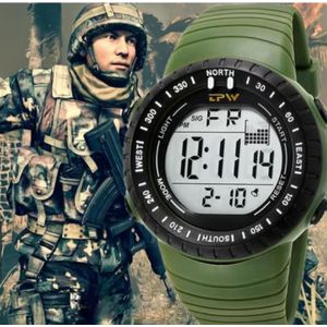 Original Military Digital Water Resistant Watch - Black And Green