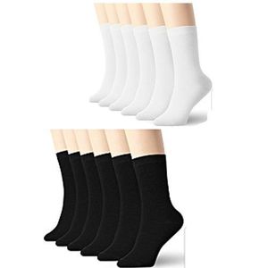 Other Pack of 12 Ladies Casual Socks - Black, White