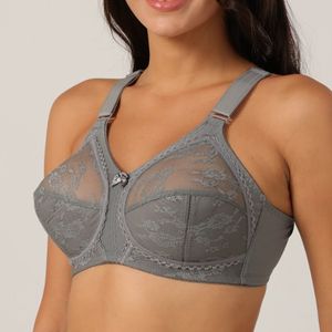 French Lace Ultra-thin Front Closure Bra In Plus Size Without Steel Ring  And Sponge, Breathable Push-up Bra