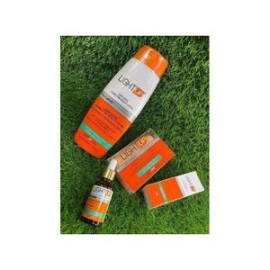 Light Up Clarifying Beauty Lotion 400ml + 200g + Serum 30ml With C,B CAROTEN & COLLAGEN 3pcs Set