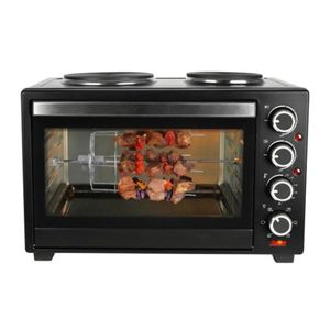 Globalstar 2 IN1 38 Litres Electric Oven Cooker With 2 Hot Plates- Black