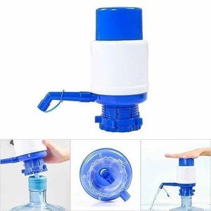 Manual Water Bottle Pump, Easy Drinking Water Pump, Portable, Compact, Modern, Sleek, Blue, ABS & Silicone, 5 Gallon Capacity, Universal 2-5 Gallon Bottle Coolers 