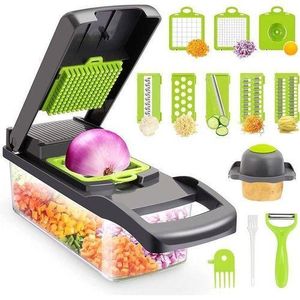 11 in 1 Multi-function Vegetable and Fruit Chopper Kitchen Diced Artifact Potato Shredded grater grater household potato chip sliced grater