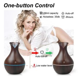 Air Humidifier Purifier Aromatherapy Essential Oil Diffuser - Brown