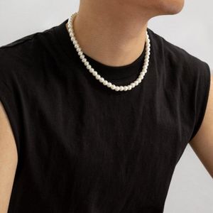 4/6/8 Mm Pearl Choker Necklace For Women, 36L Stainless Steel White AAA+ Pearl Necklace | Freshwater Pearl Necklaces For Women | Dainty