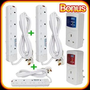Power King 4Way Power Extension+ Extra TVGuard,Fridge Guard