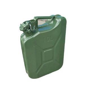 10-liter Steel Jerry can for storing and transporting fuel, diesel, or oil