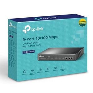 TP-Link TL-SF1009P 9-Port 10/100 Mbps Desktop Switch with 8-Port PoE+