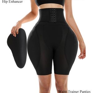 Fashion Women Hip Pads Waist Trainer Shapewear Body Shapers Fake Buttocks  Lifter Padded Push Up Panties Booties Enhancer(#Type 3 - Skin)