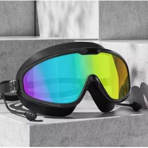 Adult electroplated large frame swimming goggles/anti-fog and anti-ultraviolet/safety optical lenses