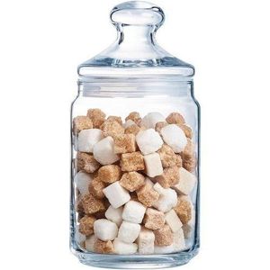 Elegant Glass Storage Jar with Matching Glass Lid