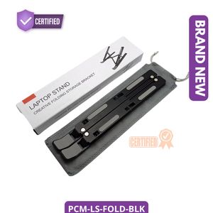 Universal Folding Laptop Stand Storage Bracket Aluminium Black PCM-LS-FOLD-BLK Brand New