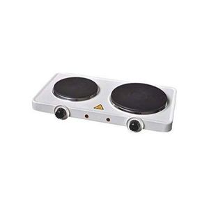 Stainless Steel Electric  Hot Plate With Two Burners-White